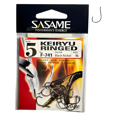 Anzol Keiryu Ringed Numero 5 Modelo Europeu com Furo - comprar online