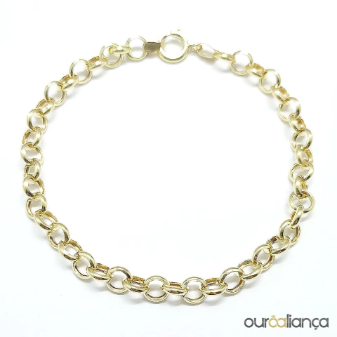 Pulseira Elo Português 3,30g em Ouro 18K