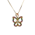 Pingente ou Brinco de Borboleta Vazado com Pedras Coloridas em Ouro 18K - comprar online