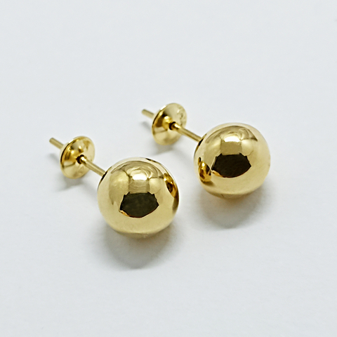 Brinco de Bola 7mm em Ouro 18K