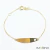 Pulseira Infantil para Bebê com Chapa em Ouro 18K