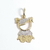 Pingente de Menina Sentada em Ouro 18K