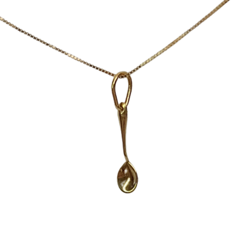 Pingente Coleção Profissões Gastronomia Colher em Ouro 18K