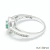 Anel com Aro Detalhado e Pedras Naturais em Ouro 18K - comprar online