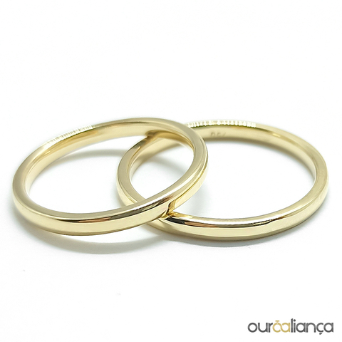 Aliança para Casamento em Ouro 18K — Ref. Al146 - comprar online