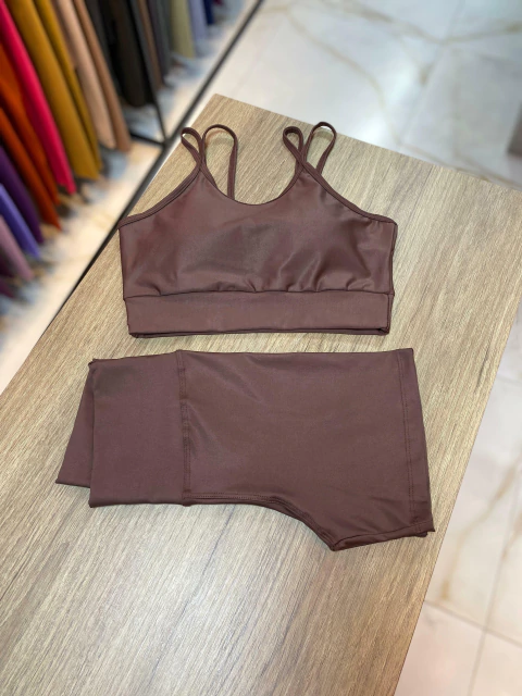 CONJUNTO SHORT POP - CHOCOLATE - comprar online