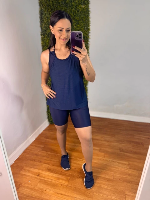 CONJUNTO SHORT 3 PEÇAS - AZUL MARINHO - comprar online