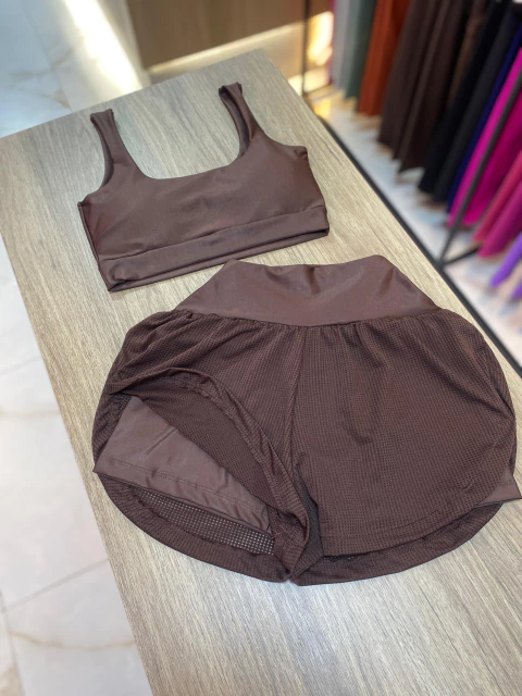 CONJUNTO SHORT DUPLO UP - CAFÉ - comprar online