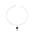 Pulseira de Prata Cristal Preto 18cm - comprar online
