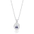 Colar de Prata Nossa Senhora Aparecida Azul Oval 45cm - comprar online