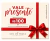 Cartão vale presente especial de R$100 da Céu de Prata, com laço vermelho decorativo.