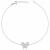 Pulseira de Prata Borboleta Cravejada Micro Zircônias 20cm