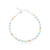 Pulseira de Prata Pérolas e Cristais Coloridas 21cm - comprar online
