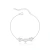 Pulseira de Prata Três Corações Cravejados 20cm + Caixa Laço Azul - comprar online