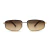 Óculos de sol retangular dourado Virginia com lentes marrons e proteção UV400