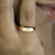 Anel Abaulado Liso Banhado em Ouro 18k - Céu de Prata