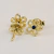 Brinco Flor Vazada Miolo Brilhante Banhado em Ouro 18k - Céu de Prata