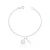 Pulseira de prata 925 com medalha de São Bento e pingente de cruz lisa, corrente de elo americano, 18cm