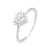 Anel de Prata Zircônia Coração Branco Cravejado - comprar online