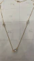 Colar Veneziana Sete Pontos de Luz Banhado em Ouro 18k
