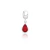 Berloque de Prata Gota Zircônia Rubi