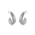 Brinco de Prata Envelhecida Curvado Bali