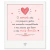 Cartão de presente personalizado com mensagem especial sobre o amor em fundo rosa, com desenho de coração vermelho e detalhes delicados.