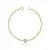 Kit 2 Pulseiras Banhadas em Ouro 18K Cristal Redondo e Triângulo Cravejado