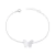 Pulseira de Prata 925 Borboleta Geométrica 18cm
