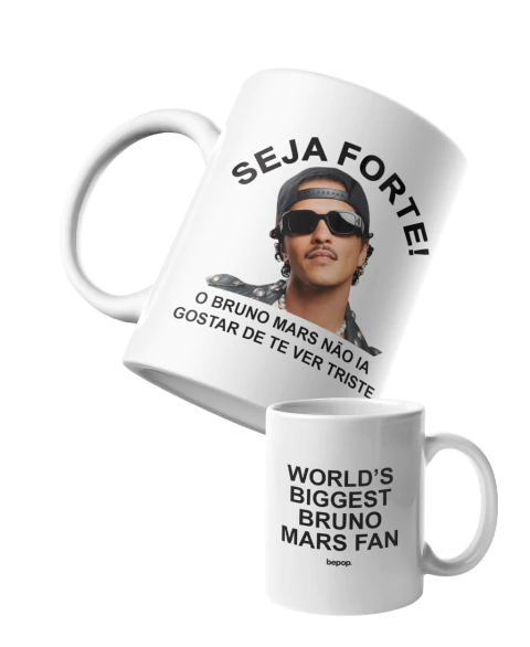 Caneca Seja Forte Bruno Mars