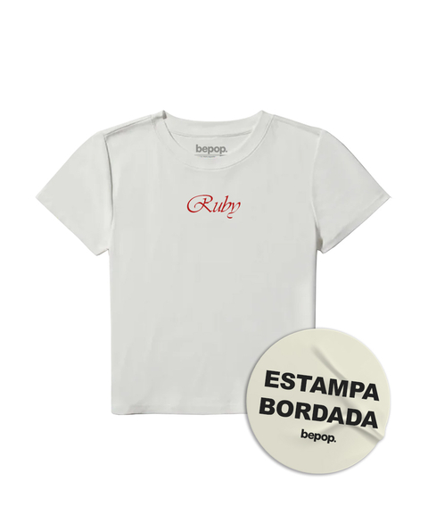 Baby Tee Jennie Bordada - Ruby - comprar online