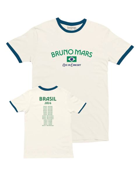 Camiseta Bruno Mars - Brazilian Tour (Dates) - comprar online