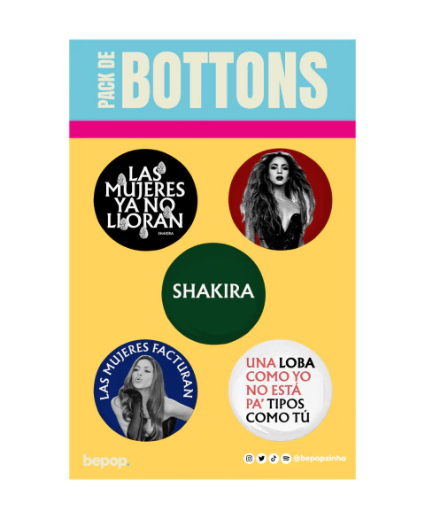 Bottons Shakira - Las Mujeres Ya No Lloran