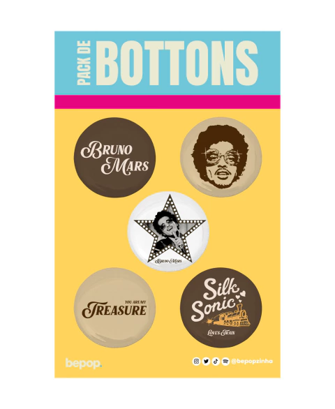 Bottons Bruno Mars - Treasure