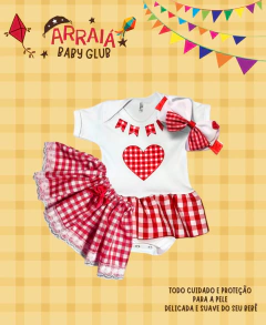 Kit NOIVINHA xadrez vermelho - Baby Glub