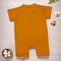 Macacão Caramelo curto Zíper 100% algodão - Baby Glub