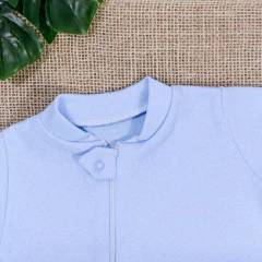 Macacão curto Azul claro Zíper 100% algodão - loja online