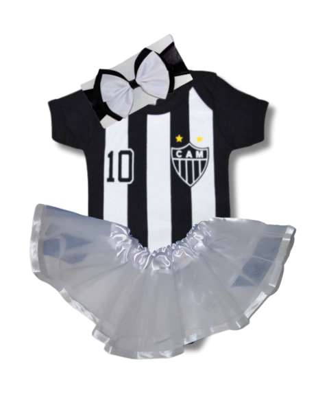 Kit Atlético MG menina com saia Tule - comprar online