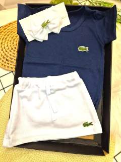 Conj basic Lala Baby RN | Azul e branco - comprar online