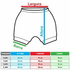 Shorts Liso Suedine 100% Algodão Amarelo - Baby Glub