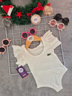 Conjunto Body Canelado com Manga Princesa + Saia de Couro ✨ - comprar online