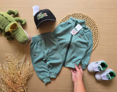 Conjunto Waffle Lacoste com ziper - loja online