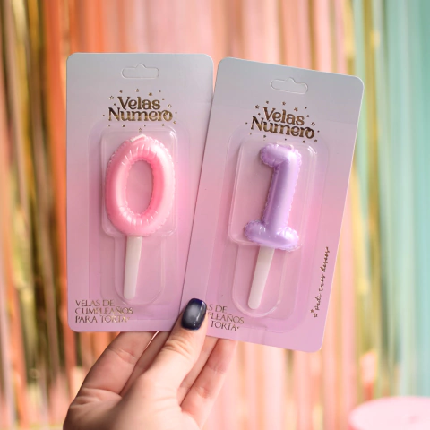 [CL971] VELAS NÚMERO IRIS X12UN - comprar online