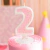[BH590] VELAS NÚMERO TRANSPARENTES CON GLITTER X12UN. - Casa Lavalle