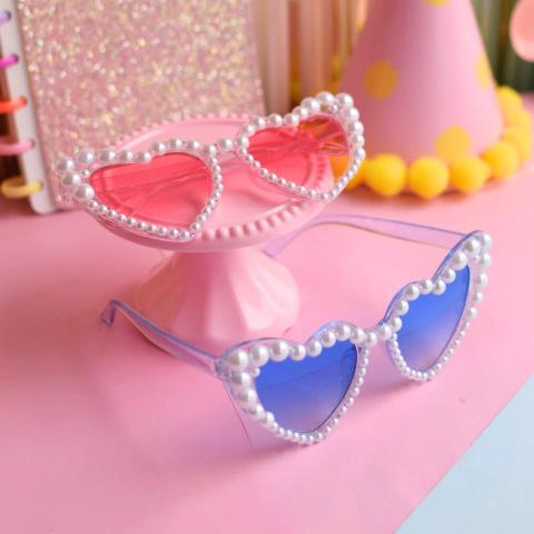 [BH617] ANTEOJOS DE CORAZÓN "PEARLY GLITTER" - comprar online