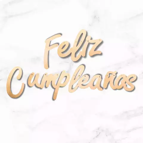 [CL840] BANDERÍN FELIZ CUMPLE CURSIVA "GLITTER" - comprar online