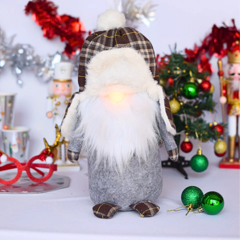 [BH663] DUENDE DE NAVIDAD "GORRO ESQUIMAL" CON NARIZ LED - comprar online