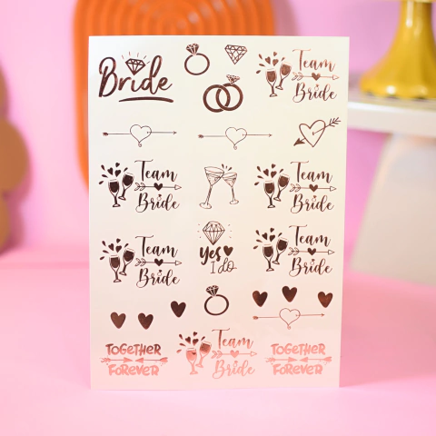 [BH382] TATUAJES TEMPORALES "BRIDE TO BE" en internet