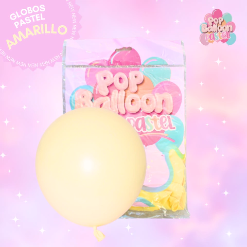 [U20-006] GLOBOS STANDARD PASTEL 10" POP BALLOON X50 UN