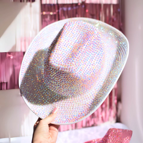 Imagen de [BH532] SOMBRERO COWBOY "GEMAS IRIDISCENTES"